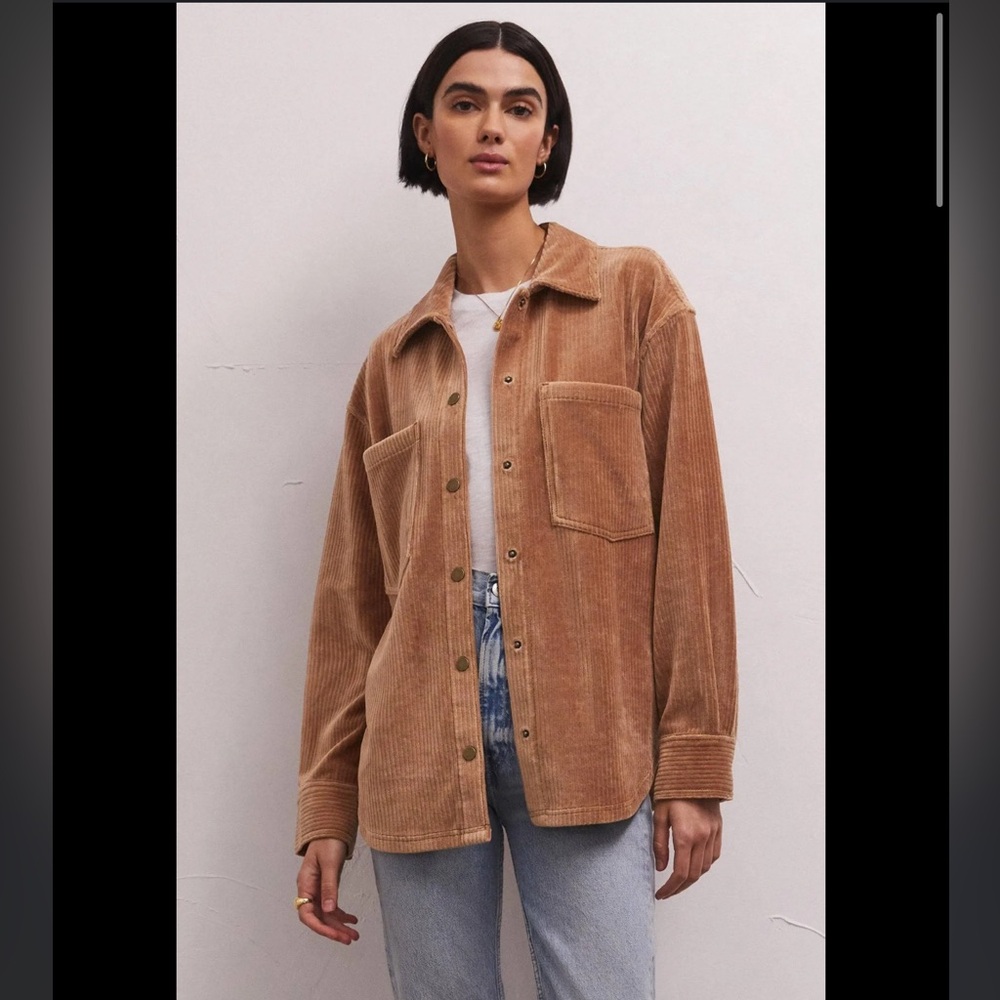 Z Supply Union Knit Cord Jacket - Camel - L (matching set available!)
